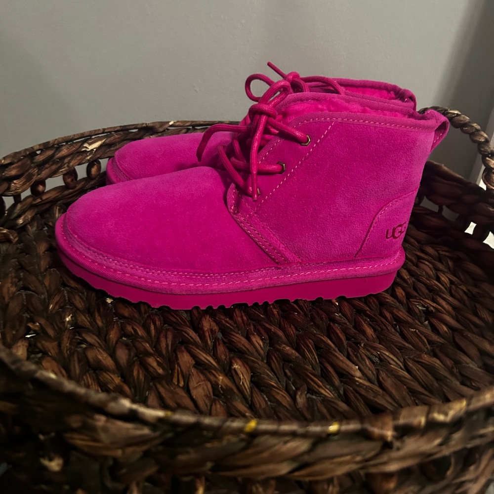 UGG Fuchsia Suede Ankle Boots